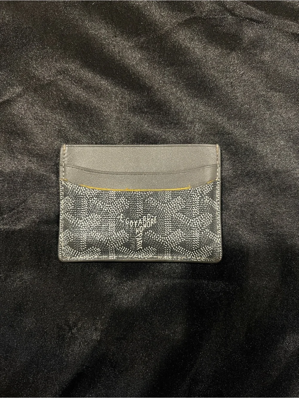 Black and Gray Leather Card Holder